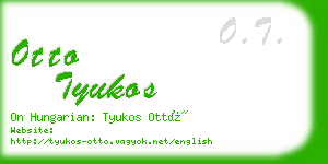 otto tyukos business card